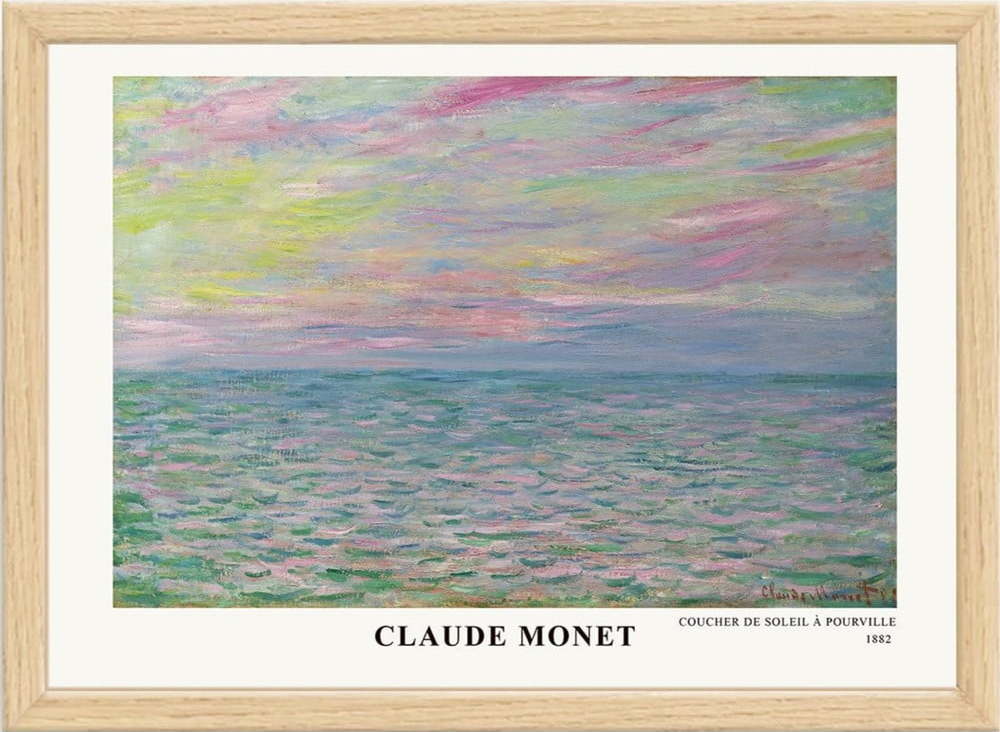Plakát v rámu 75x55 cm Claude Monet – Wallity Wallity
