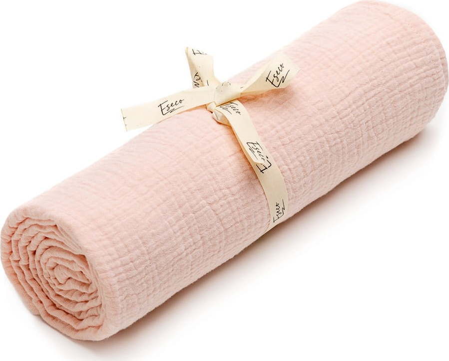 Růžová bavlněná dětská osuška 120x120 cm – ESECO T-Tomi