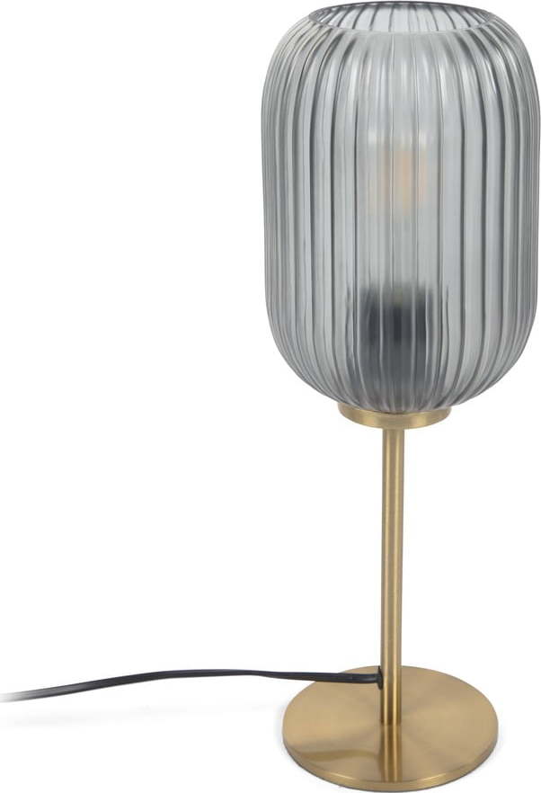 Stolní lampa ve zlaté barvě se skleněným stínidlem (výška 40 cm) Hestia – Kave Home Kave Home