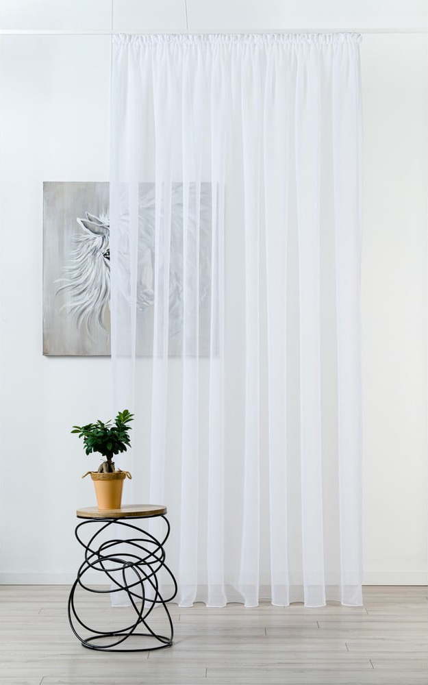 Bílá záclona 300x260 cm Voile – Mendola Fabrics Mendola Fabrics