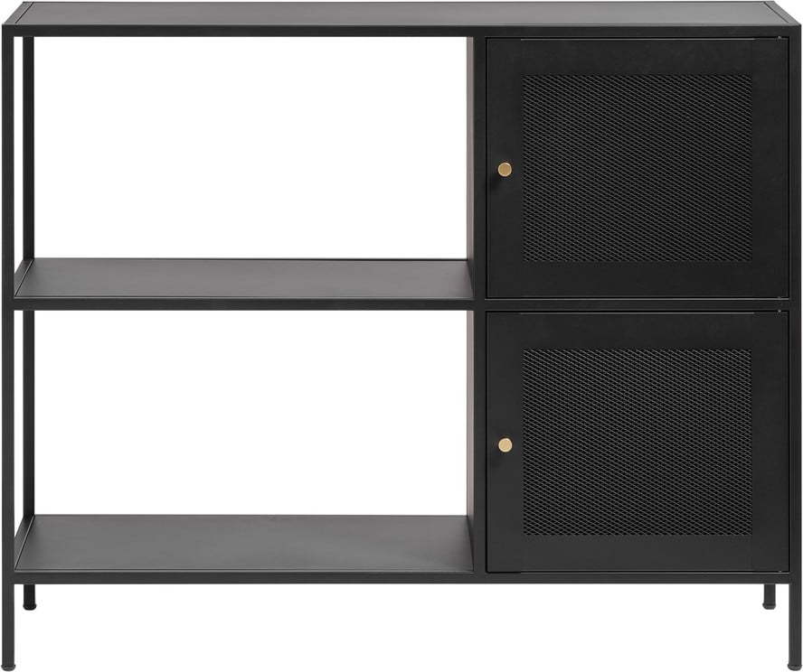 Černá kovová knihovna 100x81 cm Malibu – Unique Furniture Unique Furniture