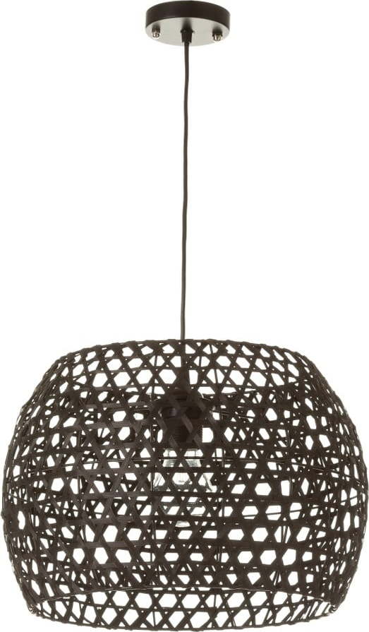 Černé bambusové stropní svítidlo s bambusovým stínidlem ø 35 cm – Casa Selección Casa Selección