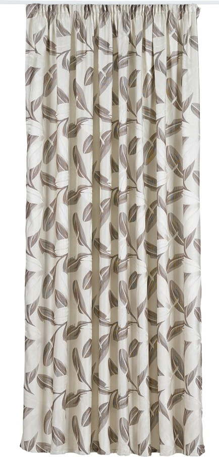 Hnědo-krémový závěs 210x245 cm Nydia – Mendola Fabrics Mendola Fabrics