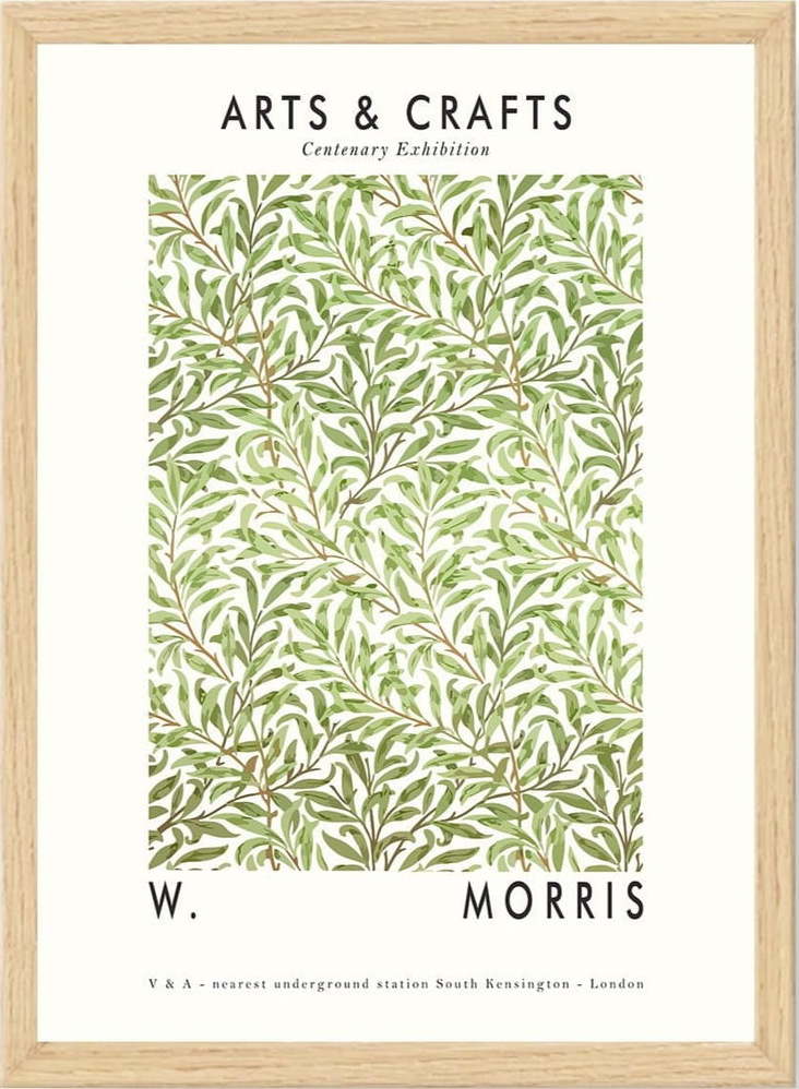 Plakát v rámu 55x75 cm William Morris – Wallity Wallity
