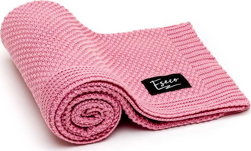 Růžová dětská pletená deka T-TOMI Spring