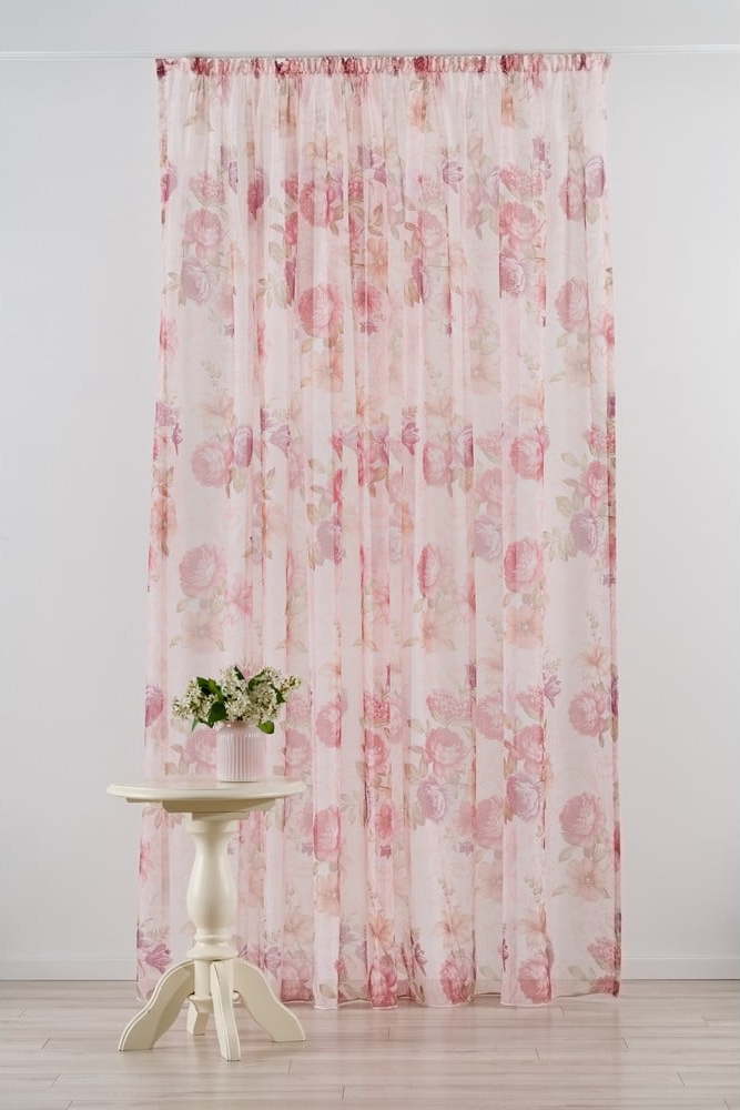 Růžová záclona 300x245 cm Angel – Mendola Fabrics Mendola Fabrics