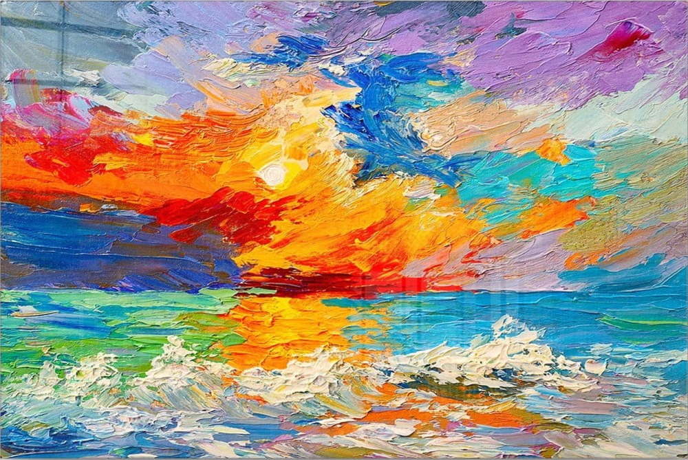 Skleněný obraz 100x70 cm Abstract Sunset – Wallity Wallity