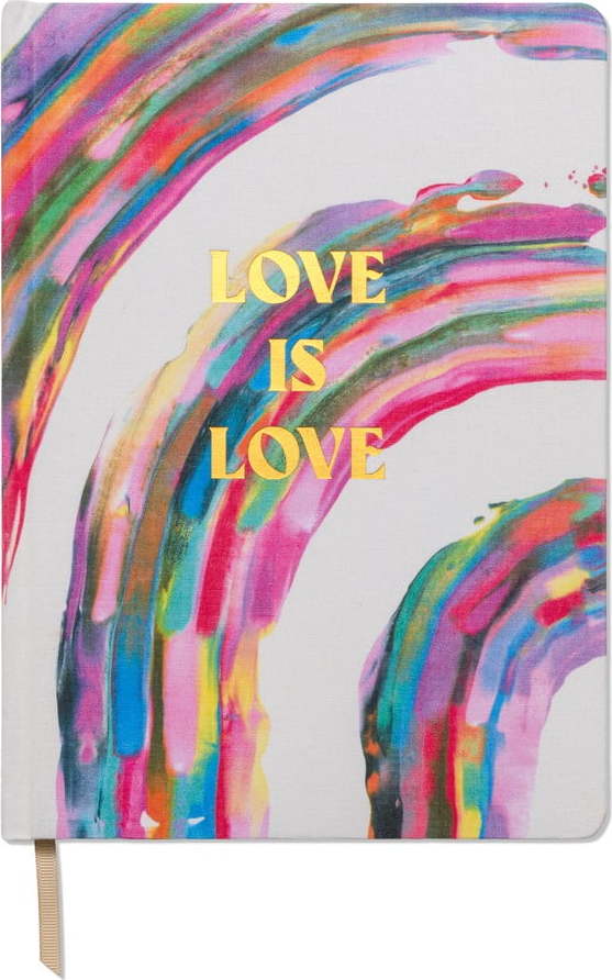 Zápisník 200 stránek formát A4 Love is Love – DesignWorks Ink DesignWorks Ink