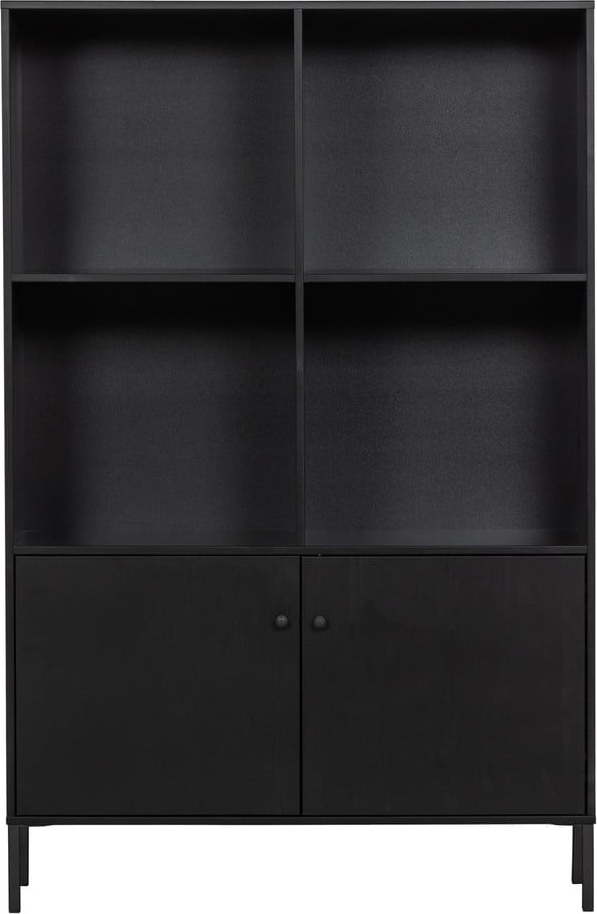 Černá knihovna z borovicového dřeva 107x160 cm Xam – WOOOD WOOOD