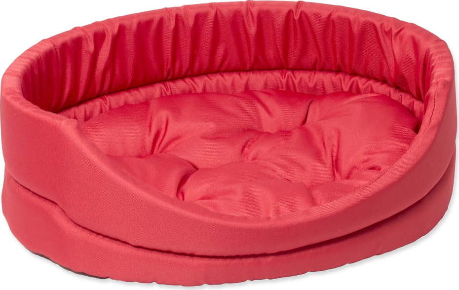 Červený plyšový pelíšek pro psy 46x54 cm Dog Fantasy DeLuxe – Plaček Pet Products Plaček Pet Products