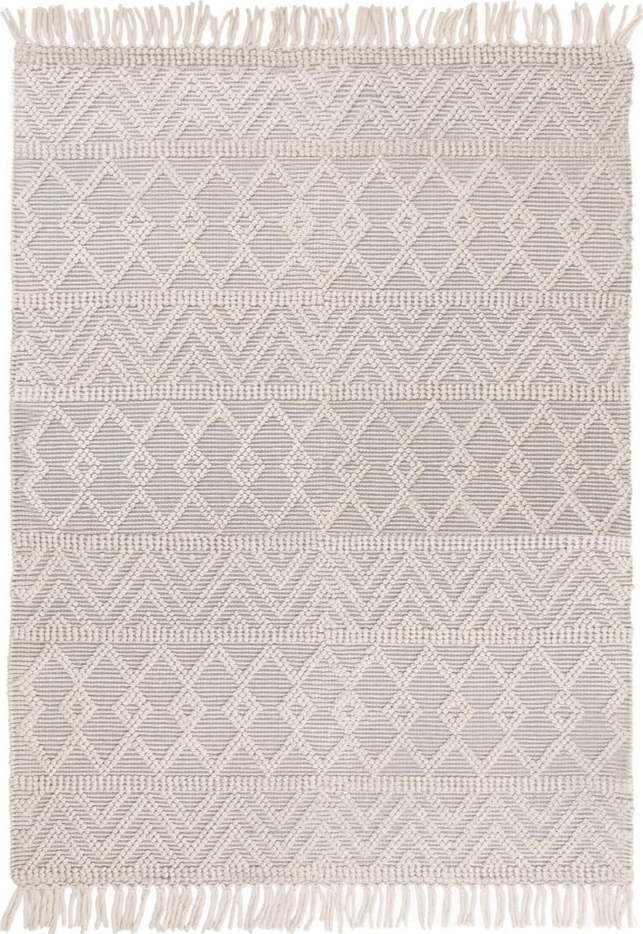 Světle šedý vlněný koberec 120x170 cm Asra – Asiatic Carpets Asiatic Carpets