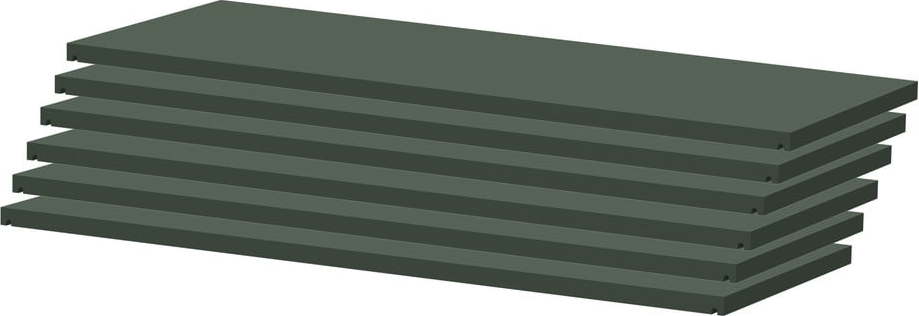 Tmavě zelené modulární police 6 ks 82x2 cm Dakota – Tenzo Tenzo
