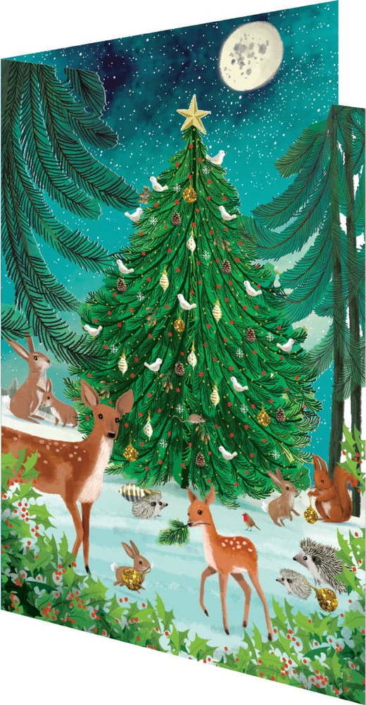 Vánoční přání v sadě 5 ks Heart of the Forest – Roger la Borde Roger la Borde