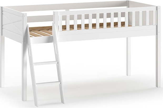 Bílá vyvýšená dětská postel z borovicového dřeva 90x200 cm SCOTT – Vipack Vipack
