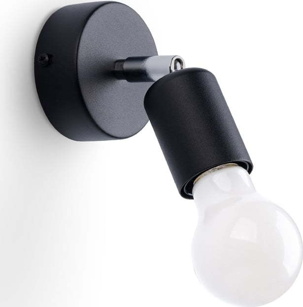 Černé nástěnné svítidlo ø 6 cm Brando – Nice Lamps Nice Lamps