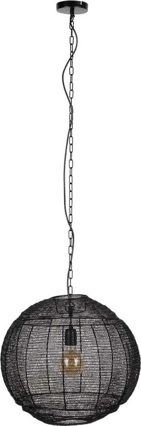 Černé závěsné svítidlo ø 50 cm Meezan – Dutchbone Dutchbone