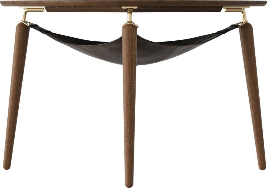 Hnědý kulatý konferenční stolek z dubového dřeva ø 80 cm Hang Out – UMAGE UMAGE