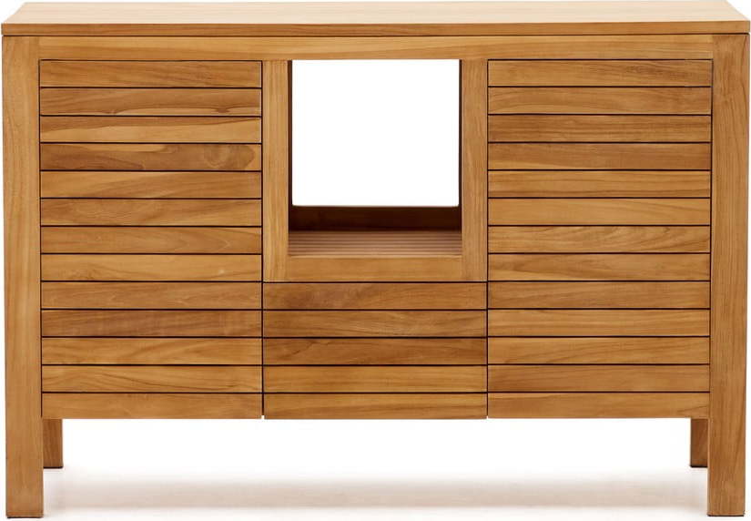 Nízká skříňka pod umyvadlo z teakového dřeva v přírodní barvě 120x80 cm Neria – Kave Home Kave Home