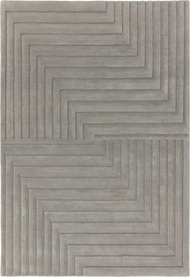 Šedý vlněný koberec 200x290 cm Form – Asiatic Carpets Asiatic Carpets