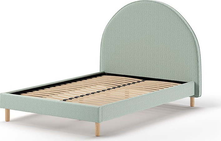 Zelená čalouněná jednolůžková postel s roštem 140x200 cm MOON – Vipack Vipack