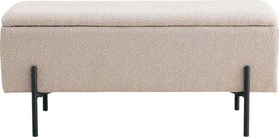 Béžová lavice z textilie bouclé Watford – House Nordic House Nordic