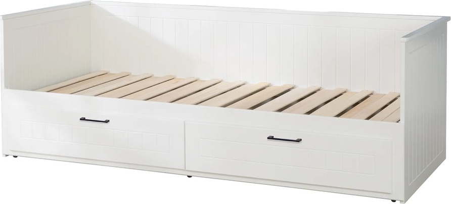 Bílá dětská postel s výsuvným lůžkem a úložným prostorem 90x200 cm Sylt – Roba Roba
