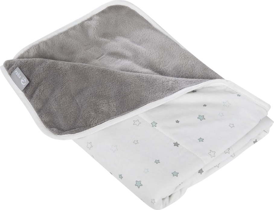 Bílo-šedá bavlněná dětská deka 80x80 cm Strenenzauber – Roba Roba