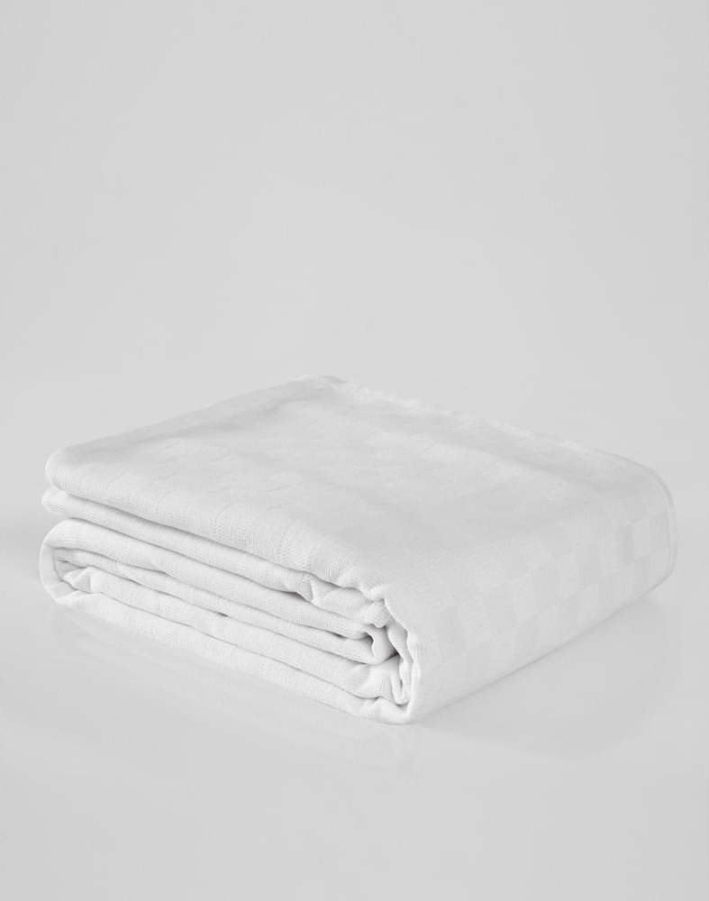 Bílý bavlněný přehoz na dvoulůžko 200x230 cm Plain – Mijolnir Mijolnir