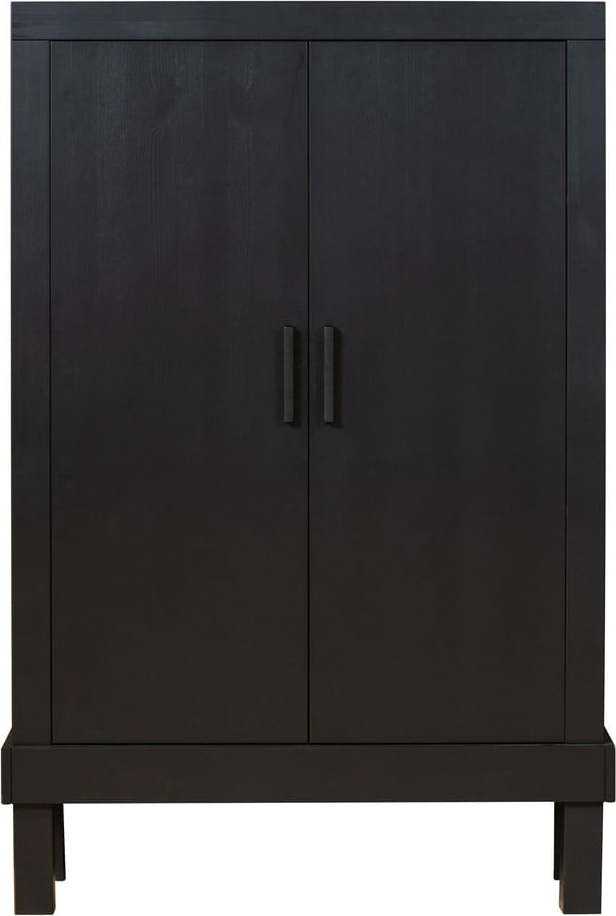 Černá skříňka z borovicového dřeva 107x160 cm Bonk – Basiclabel BASICLABEL