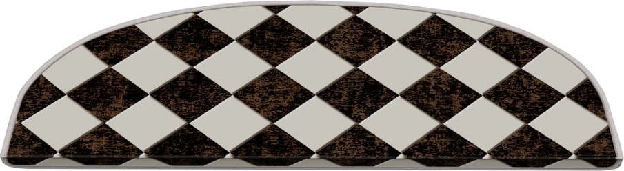 Černo-bílé nášlapy na schody v sadě 16 ks 20x65 cm Chess Board – Vitaus Vitaus