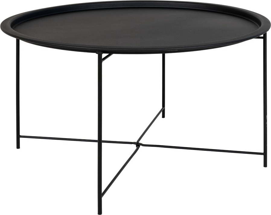Černý kovový kulatý konferenční stolek ø 75 cm Bastia – House Nordic House Nordic
