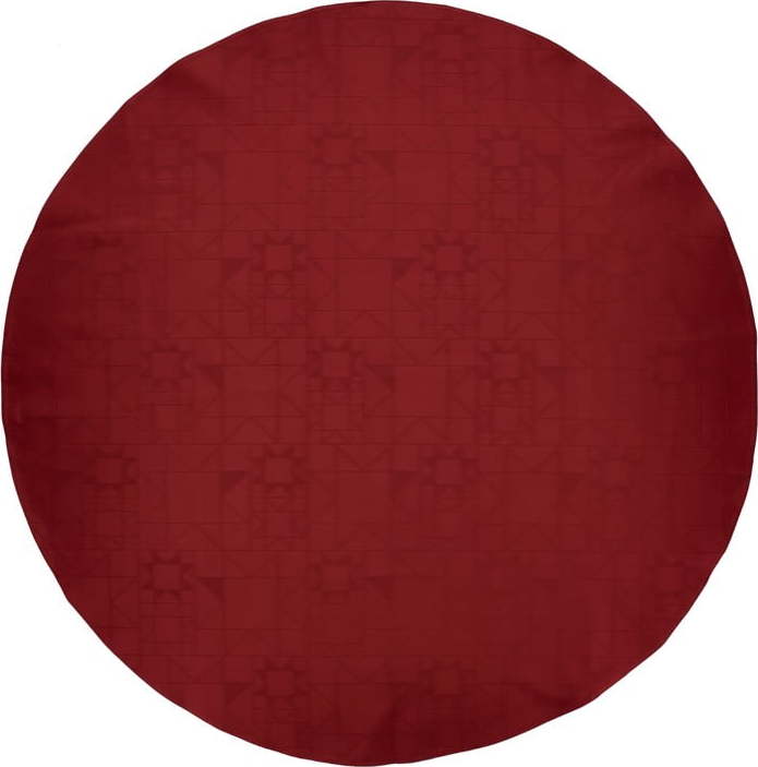 Červený kulatý koberec pod vánoční stromeček ø 120 cm Star Damask - Södahl Södahl