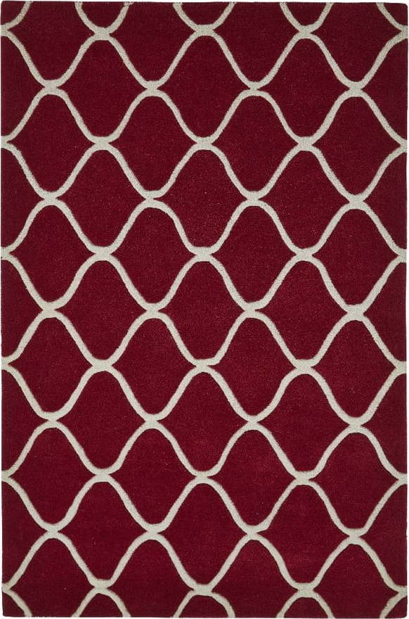 Červený vlněný koberec 170x120 cm Elements EL - Think Rugs Think Rugs