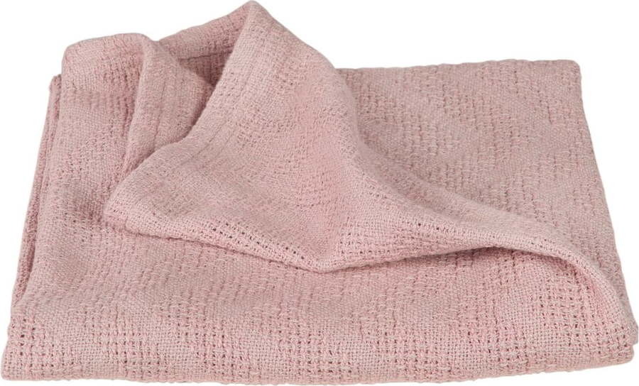Růžová pletená dětská deka z bio bavlny 80x80 cm Lil Planet – Roba Roba