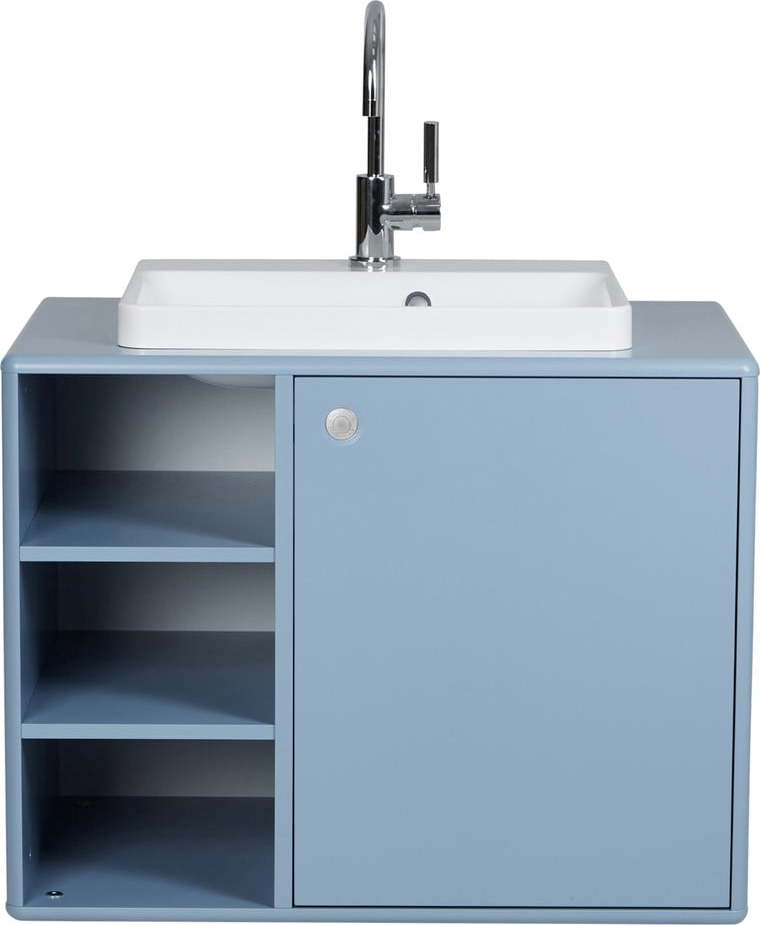 Světle modrá závěsná skříňka s umyvadlem bez baterie 80x62 cm Color Bath – Tom Tailor Tom Tailor