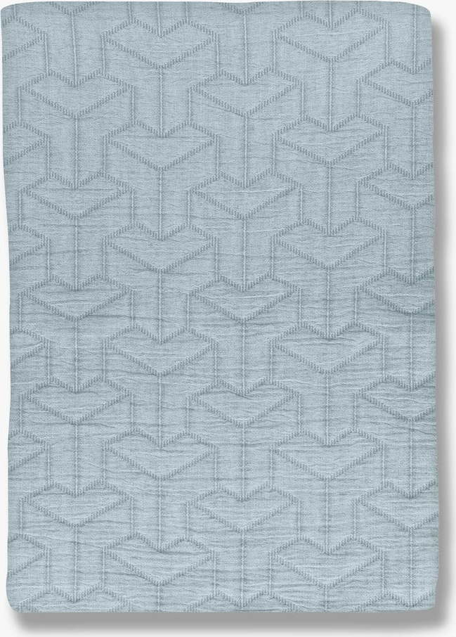 Světle modrý přehoz z recyklované bavlny na jednolůžko 140x250 cm Trio – Mette Ditmer Denmark Mette Ditmer Denmark