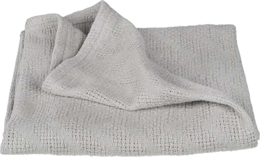 Světle šedá pletená dětská deka z bio bavlny 80x80 cm Lil Planet – Roba Roba