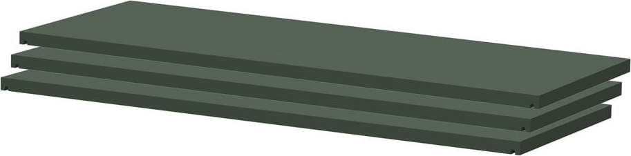 Tmavě zelené modulární police 3 ks 82x2 cm Dakota – Tenzo Tenzo