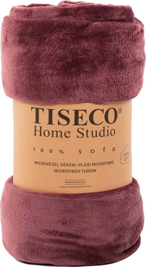Vínový přehoz z mikroplyše na dvoulůžko 220x240 cm Cosy – Tiseco Home Studio Tiseco Home Studio