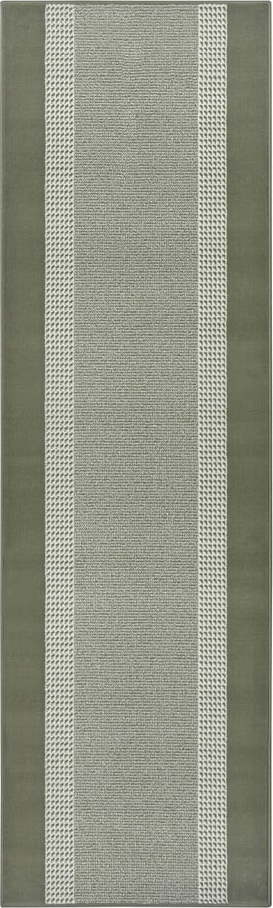 Zelený koberec běhoun 400x80 cm Band - Hanse Home Hanse Home