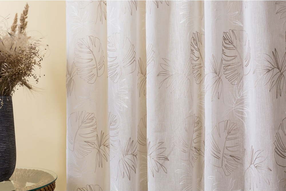 Béžová záclona 140x260 cm Cybele – Mendola Fabrics Mendola Fabrics