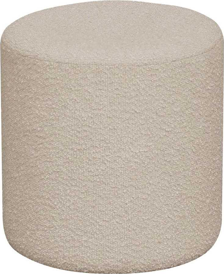 Béžový taburet z textilie bouclé Ejby – House Nordic House Nordic