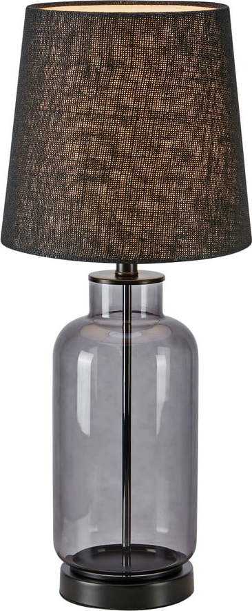 Černá stolní lampa se stínidlem z juty (výška 60 cm) Costero – Markslöjd Markslöjd