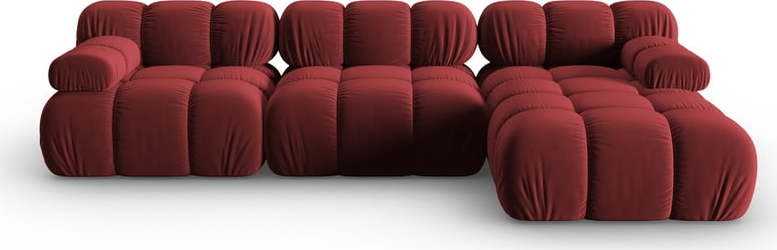 Červená sametová pohovka 285 cm Bellis – Micadoni Home Micadoni Home