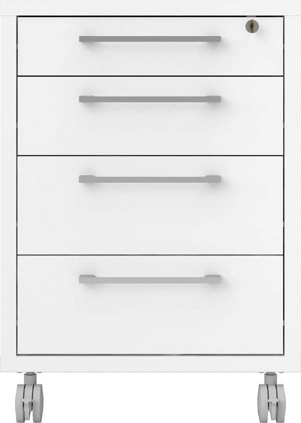 Bílá uzamykatelné skříňka 48x68 cm Prima – Tvilum Tvilum