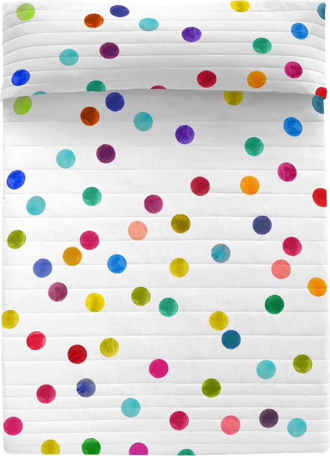 Bílý bavlněný prošívaný povlak na peřinu 180x260 cm Confetti – Happy Friday Happy Friday
