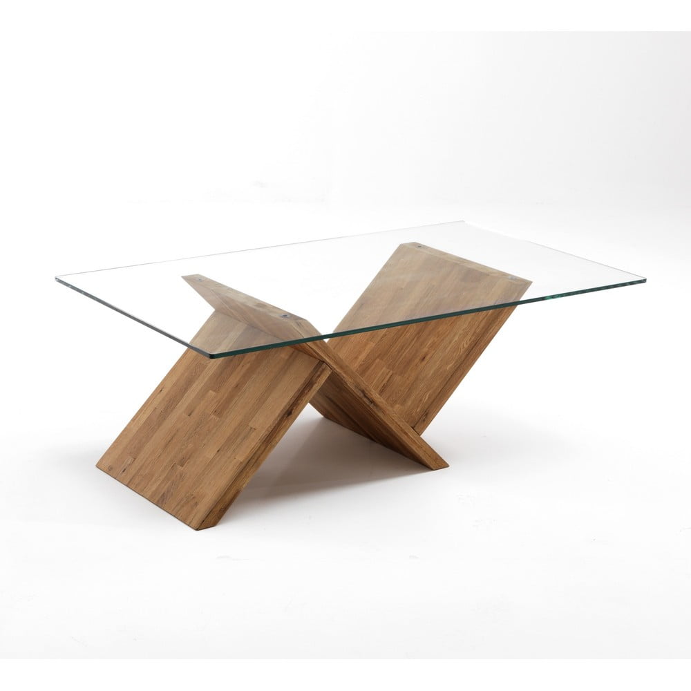 Konferenční stolek se skleněnou deskou v přírodní barvě 120x70 cm Ole – Tomasucci Tomasucci