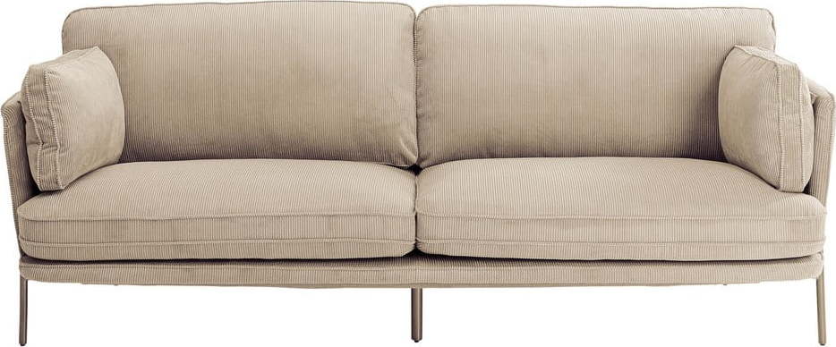 Béžová manšestrová pohovka 221 cm Shirly – Kare Design Kare Design