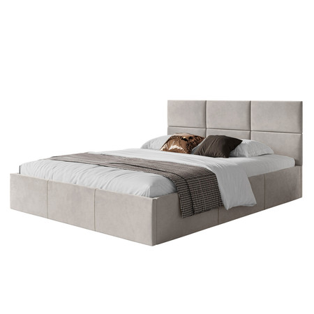 Čalouněná postel PORTO rozměr 120x200 cm Světle šedá TT-FURNITURE