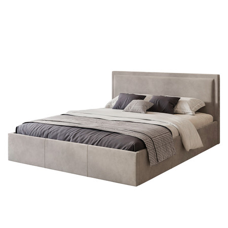 Čalouněná postel SOAVE rozměr 120x200 cm Světle šedá TT-FURNITURE
